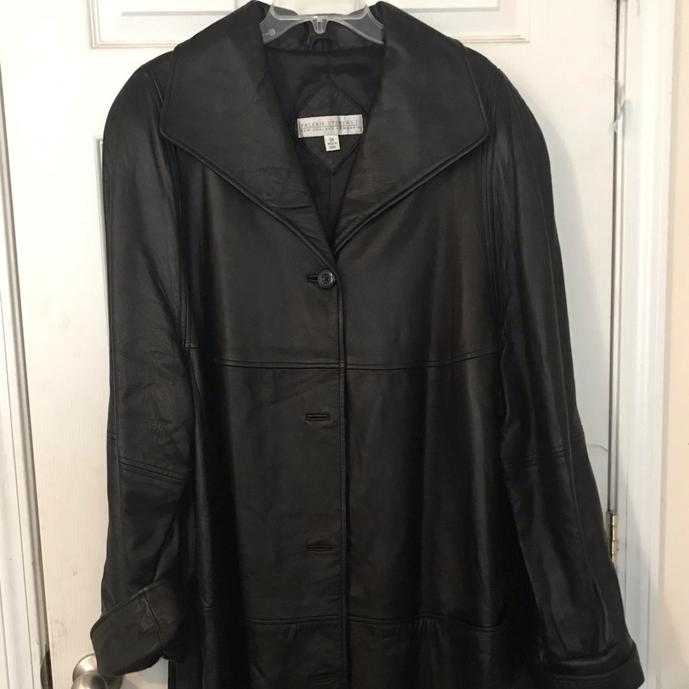 Leather (lambskin) coat.